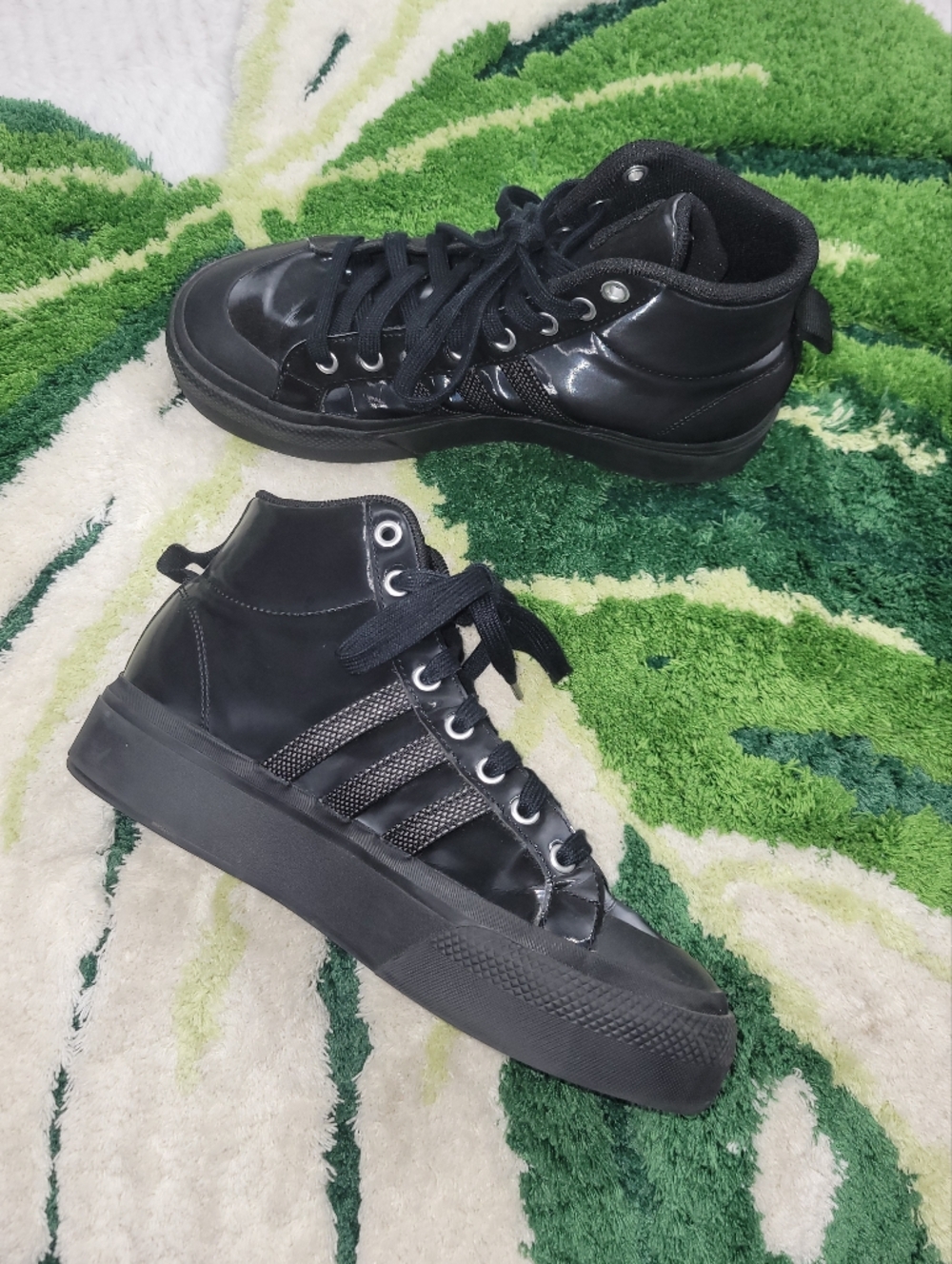 Women's ADIDAS Black High-Top Platform Sneakers